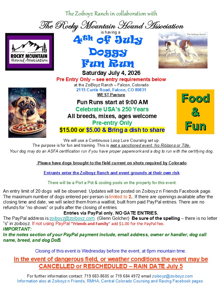 Flyer for RMHA Fun Run event, May 2026